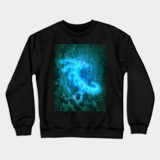 Blue Spiral Fractal Crewneck Sweatshirt